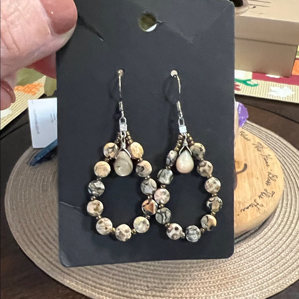 NEW Beaded Hoop Earrings